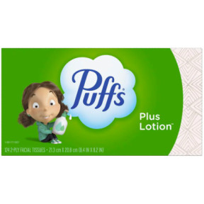 Сухі серветки для носу Puffs 124 шт 